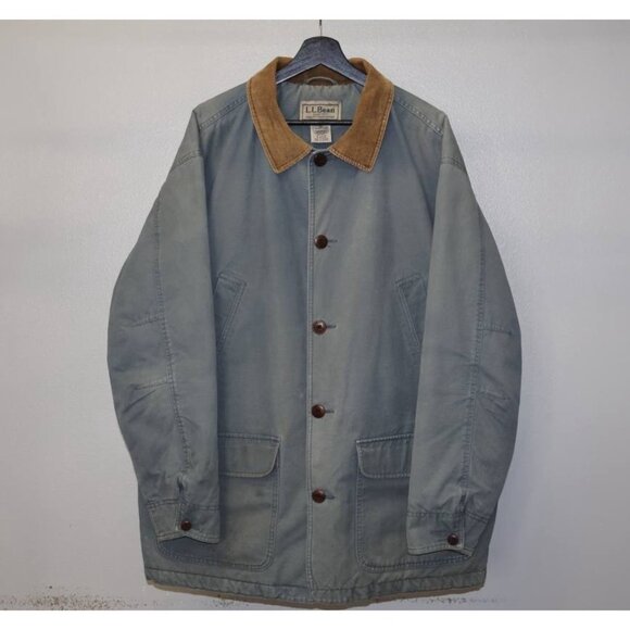 LL Bean Barn Chore Field Jacket Coat Mens XL Green Thinsulate Quilted Lining - Picture 12 of 13